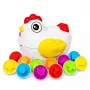 LEAN TOYS Lernspielzeug Henne 12 Eier-Sortierer Formen und Farben lernen Set