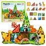 LEAN TOYS Magnetische Bausteine Wilde Tiere Dschungel ZOO 27 Teile