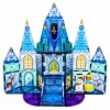 LEAN TOYS Magnetische Bausteine Eisprinzessin-Schloss Blau 47 Teile