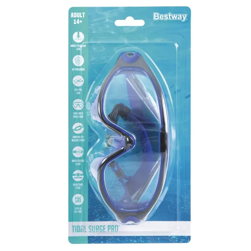 Bestway 21194 Verstellbare Schwimmbrille Schwarz und Blau