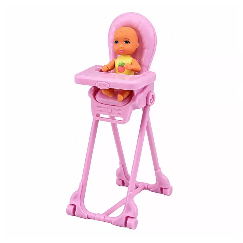 LEAN TOYS Anlily Mutter und Baby Zwillinge Puppen Set Zubehör