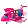 LEAN TOYS Faltbares Flugzeug für Puppen Reiseset Zubehör Puppe Pink 9 Teile