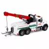 LEAN TOYS Baufahrzeug mit verstellbarem Kran, Lichtern und Geräuschen, Weiß 1:14