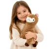 LEAN TOYS Plüsch-Alpaka-Lama Kuscheltier mit weichem Fell Beige 38 cm