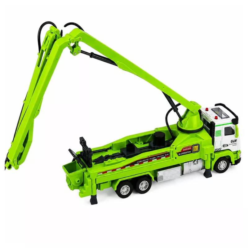 LEAN TOYS Betonpumpen-LKW mit Lichtern, Geräuschen, Wasser, Antrieb 1:40
