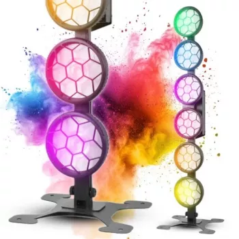 LIGHT4ME LUMEN HEXO Retro-LED-Effektlicht 90W RGBWA+UV 6-in-1 DMX