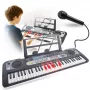 MQ 6119L 61-Tasten tragbares elektronisches Keyboard mit LED-Anzeige, 128 Klängen, 128 Rhythmen, Aufnahme- und Unterrichtsfunktionen, Schwarz