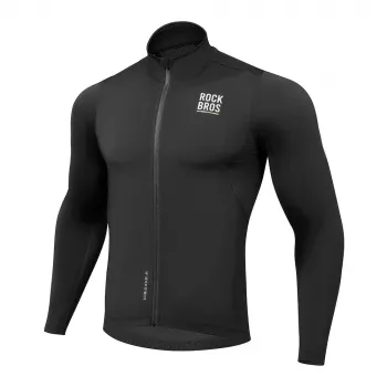ROCKBROS ROAD TO SKY Winddichte Thermische Fahrradjacke Schwarz L