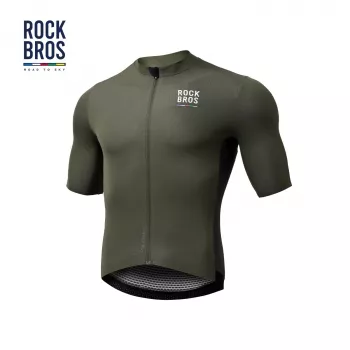 ROCKBROS ROAD TO SKY Herren Kurzarm-Radtrikot Grün Größe S