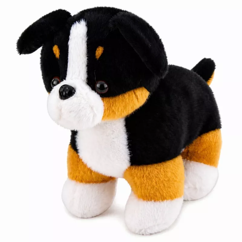 LEAN TOYS Plüschtier weicher Hund zum Kuscheln Berner Sennenhund 30x30 cm