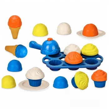 LEAN TOYS Ökofreundliches Holz-Eiscreme-Macher-Set für Kinder 26 Teile