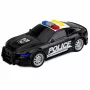 LEAN TOYS Polizeiauto mit Licht und Sound, Schwarz, Maßstab 1:32