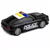 LEAN TOYS Polizeiauto mit Licht und Sound, Schwarz, Maßstab 1:32