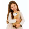 LEAN TOYS Plüsch-Alpaka-Lama Kuscheltier Stofftier weiches Fell Creme 38 cm