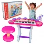 SUPRIMO EVA Pädagogisches elektronisches Keyboard mit Mikrofon, 37 Tasten, 8 Klangfarben, 8 Rhythmen, Aufnahme, batteriebetrieben, mehrfarbig