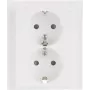 Busch-Jaeger SCHUKO Doppelsteckdose 202 EUJB-84, Alpine White, Unterputz, 2 x Typ F, 16 A