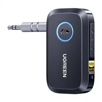UGREEN Bluetooth 5.3 Audio Sender Empfänger Adapter mit LDAC, aptX HD, aptX Low Latency, 3,5 mm AUX/RCA/Optisch, USB-C, Multipoint, für TV PC Heimkino Stereo Auto Audio (Schwarz)