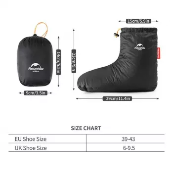 Naturehike Goose Down Knöchelstiefel NH18S023-T Schwarz Medium