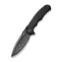 CIVIVI Button Lock Klappmesser mit schwarzer Damastklinge und Aluminiumgriff