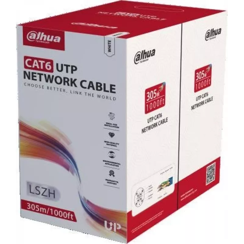 DAHUA PFM923I-6UN-C CAT6 UTP Kabel, 305m, Weiß