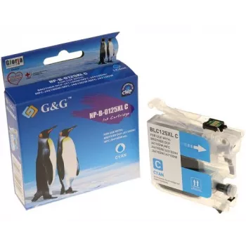 G&G NP-B-0125XLC Cyan Kompatible Tintenpatrone für Brother LC-125XLC