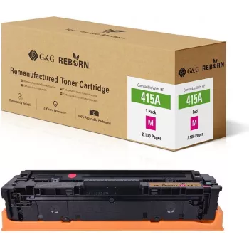 G&G wiederaufbereitete Magenta-Tonerkartusche als Ersatz für HP 415A (W2013A), 2100 Seiten