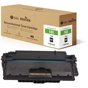 G&G Reborn remanufakturierter schwarzer Toner für HP 14X (CF214X) – 17.500 Seiten