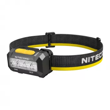 Nitecore HA19 600 Lumen Weiß & Rot LED Stirnlampe mit IPX7 Wasserdichtigkeit, 100m Leuchtweite, Doppelknopf-Schnittstelle, Reflektierendes Stirnband, 3x AAA betrieben