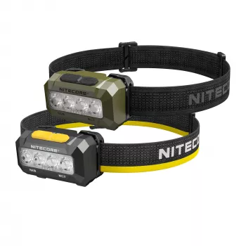 Nitecore HA19 600 Lumen Weiß & Rot LED Stirnlampe mit IPX7 Wasserdichtigkeit, 100m Leuchtweite, Doppelknopf-Schnittstelle, Reflektierendes Stirnband, 3x AAA betrieben