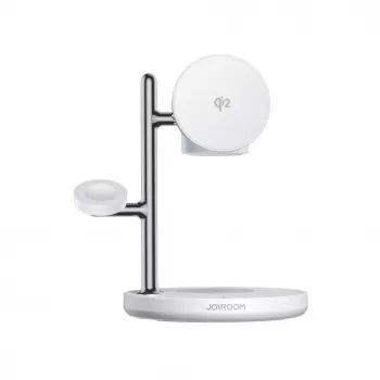 JOYROOM JR-W23 Qi2 4-in-1 kabellose Ladestation mit Nachtlicht - Weiß