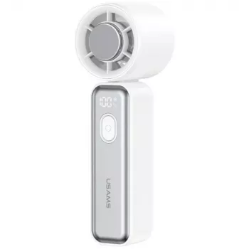 USAMS Ice-Cooling Digital High-Speed Tragbarer Ventilator 2000mAh Weiß