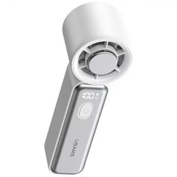 USAMS Ice-Cooling Digital High-Speed Tragbarer Ventilator 2000mAh Weiß