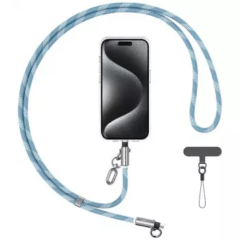 USAMS SJ746 30W USB-C auf Lightning Handy-Lanyard-Ladekabel 1,2 m Blau