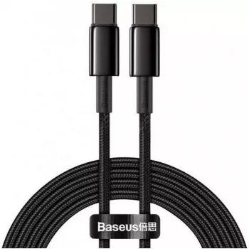 Baseus Tungsten Gold USB-C auf USB-C Kabel 100W PD 2m Schwarz