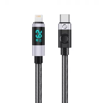 ORICO LDC2L USB-C auf Lightning PD 29W LED-Anzeige Kabel 2m Schwarz