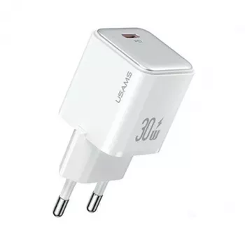 USAMS X-ron Series 30W USB-C PD3.0 Wandladegerät, Weiß (EU-Stecker) - US-CC186