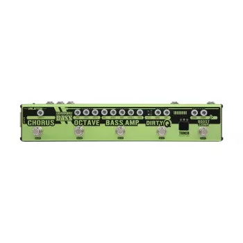 Valeton Dapper Bass Multi-Effects-Pedal mit Kompressor, Overdrive/Fuzz, Bass-Amp, Chorus, Octaver und Stimmgerät