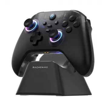Machenike G3 V2 kabelloses Gamepad mit Ladestation für PC, Switch, Mobilgeräte - Schwarz
