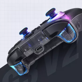 Machenike G3 V2 kabelloses Gamepad mit Ladestation für PC, Switch, Mobilgeräte - Schwarz
