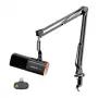 MAONO PD100WS Dynamisches Mikrofon (Schwarz) - USB-C/XLR, Niere, 24-bit/48kHz, Vollmetall mit Tischstativ