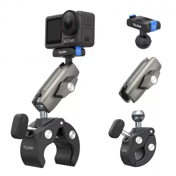 TELESIN Magic Arm Clamp Mount für DJI Osmo Action 5 Pro/4/3, Osmo 360, GoPro, Insta360 – S3-HBM-14-TDJ