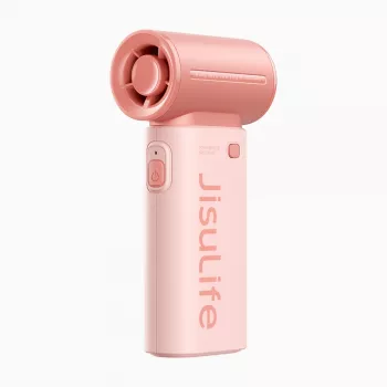 JISULIFE Life9 Handventilator 3600mAh USB-C tragbarer klappbarer Tischventilator - Pink