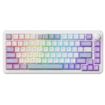 AJAZZ AK820 MAX kabelgebundene mechanische Tastatur, magnetische Schalter, RGB, Purple White