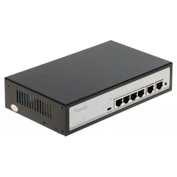 Tiandy TC-P3S06 4-Port PoE Switch mit 2 Uplink-Ports, 65W Budget, IEEE 802.3af/at, Unmanaged, Desktop/Wandmontage