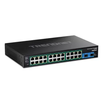 TRENDnet 26-Port gehärteter industrieller Gigabit PoE+ Managed Switch mit 24x PoE+ und 2x SFP