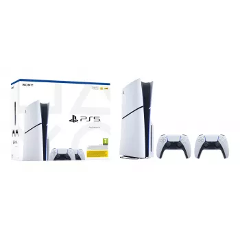 Sony PlayStation 5 Slim Disc Edition 1TB Konsole - Weiß & Schwarz