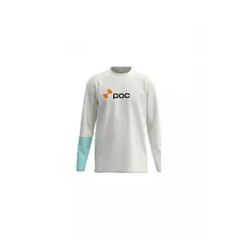POC Herren Langarm-T-Shirt aus recyceltem Polyester Weiß XL