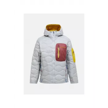 PEAK PERFORMANCE Herren Helium Utility Daunenjacke mit Kapuze Grau Melange XL