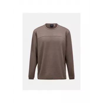 PEAK PERFORMANCE Herren M Trail Polartec Power Grid Fleecepullover, Deep Earth Brown, Größe M