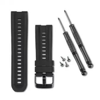 Garmin QuickFit 26 Armband für tactix, Fenix 7X, Enduro, Descent Mk2 - Schwarz Silikon